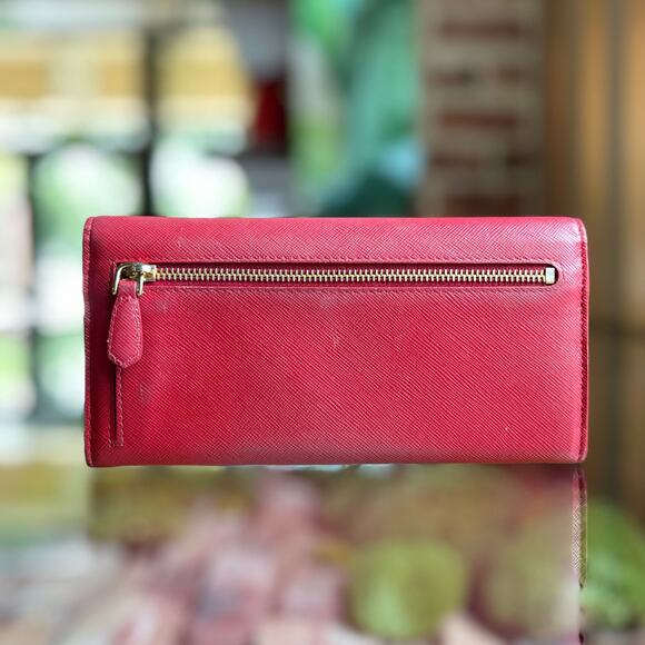 PRADA Wave Saffiano Leather Continental Wallet - Picture 2 of 15